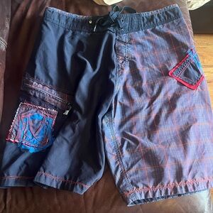 Redsand. RARE Men's Blue and Red Swim Shorts
